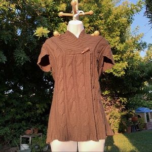 Pink Rose brown knit sweater